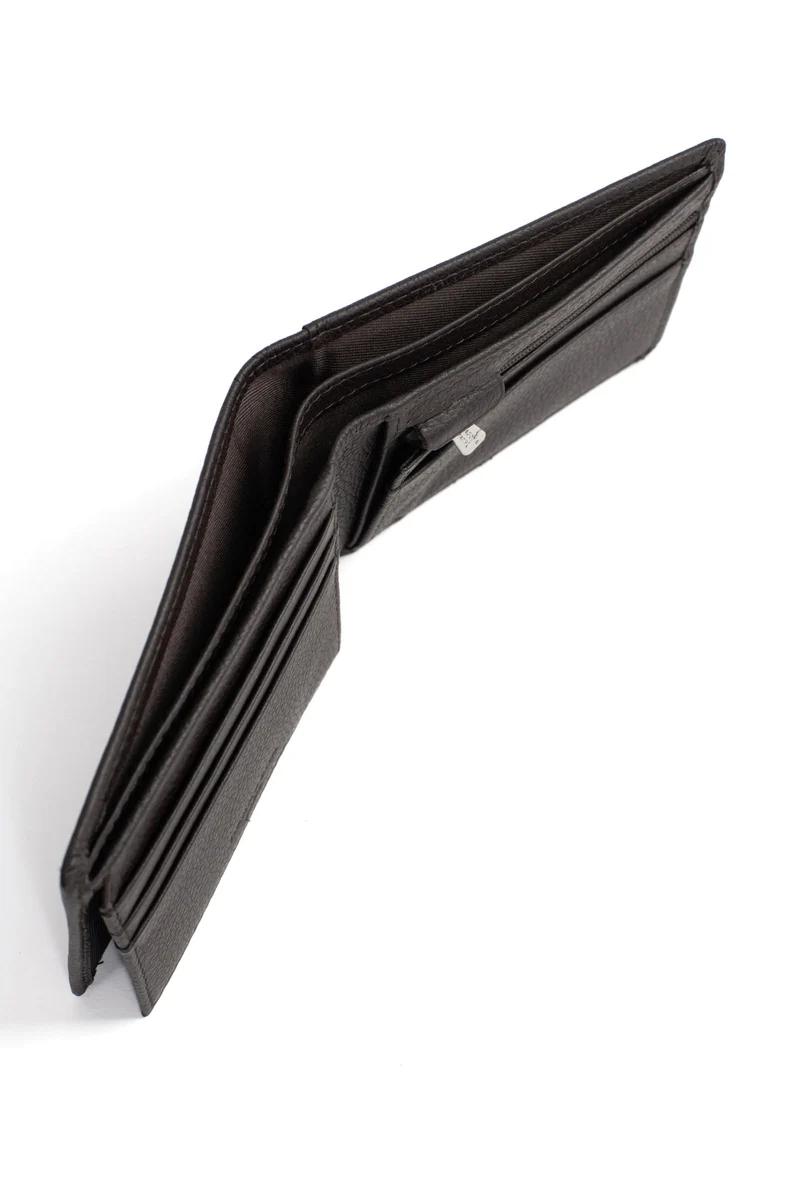 Portefeuille italien - 2 volets - Stop RFID - Cuir de vachette