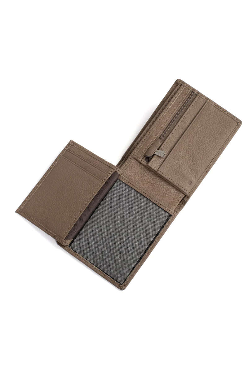 Portefeuille italien - 2 volets - Stop RFID - Cuir de vachette