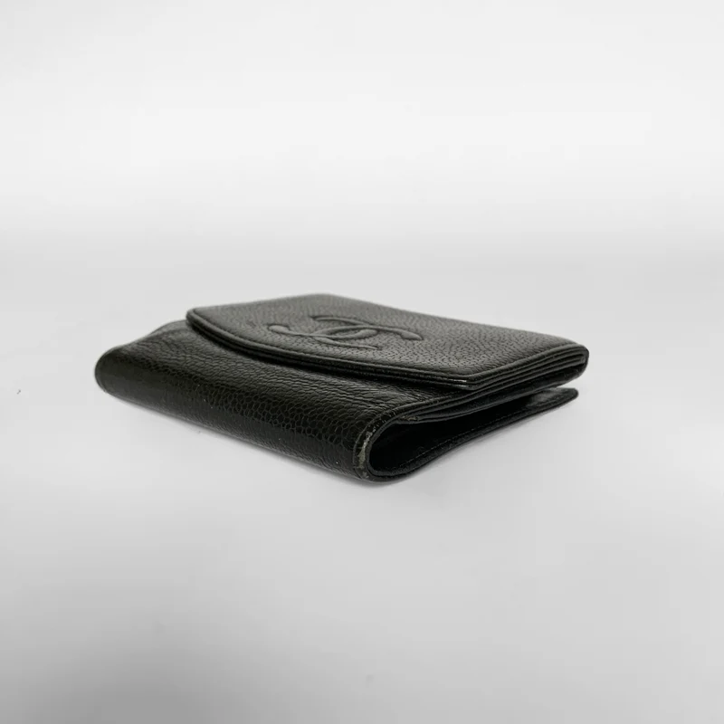 Chanel Portefeuille compact Timeless CC Caviar Noir