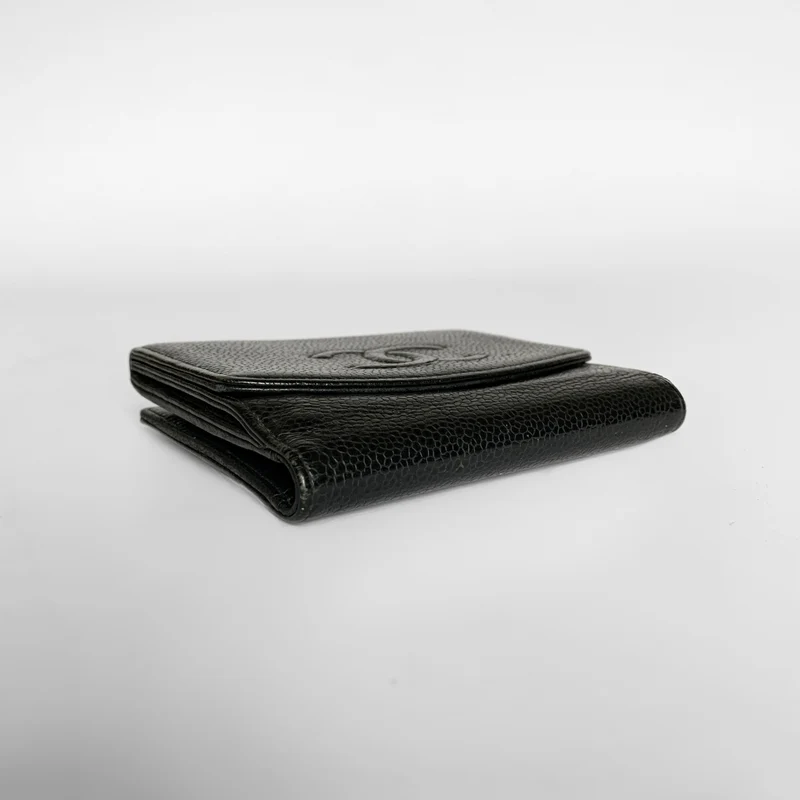 Chanel Portefeuille compact Timeless CC Caviar Noir