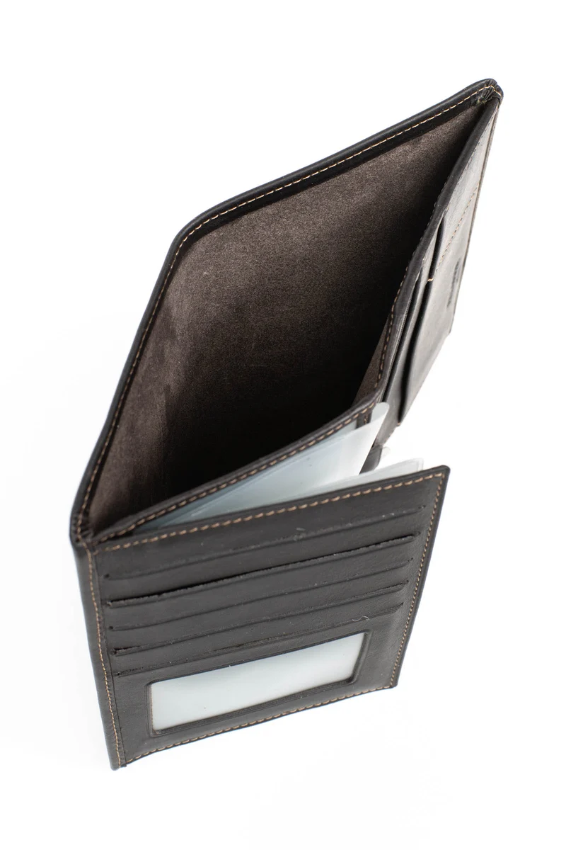 Portefeuille européen - 2 volets - Cuir