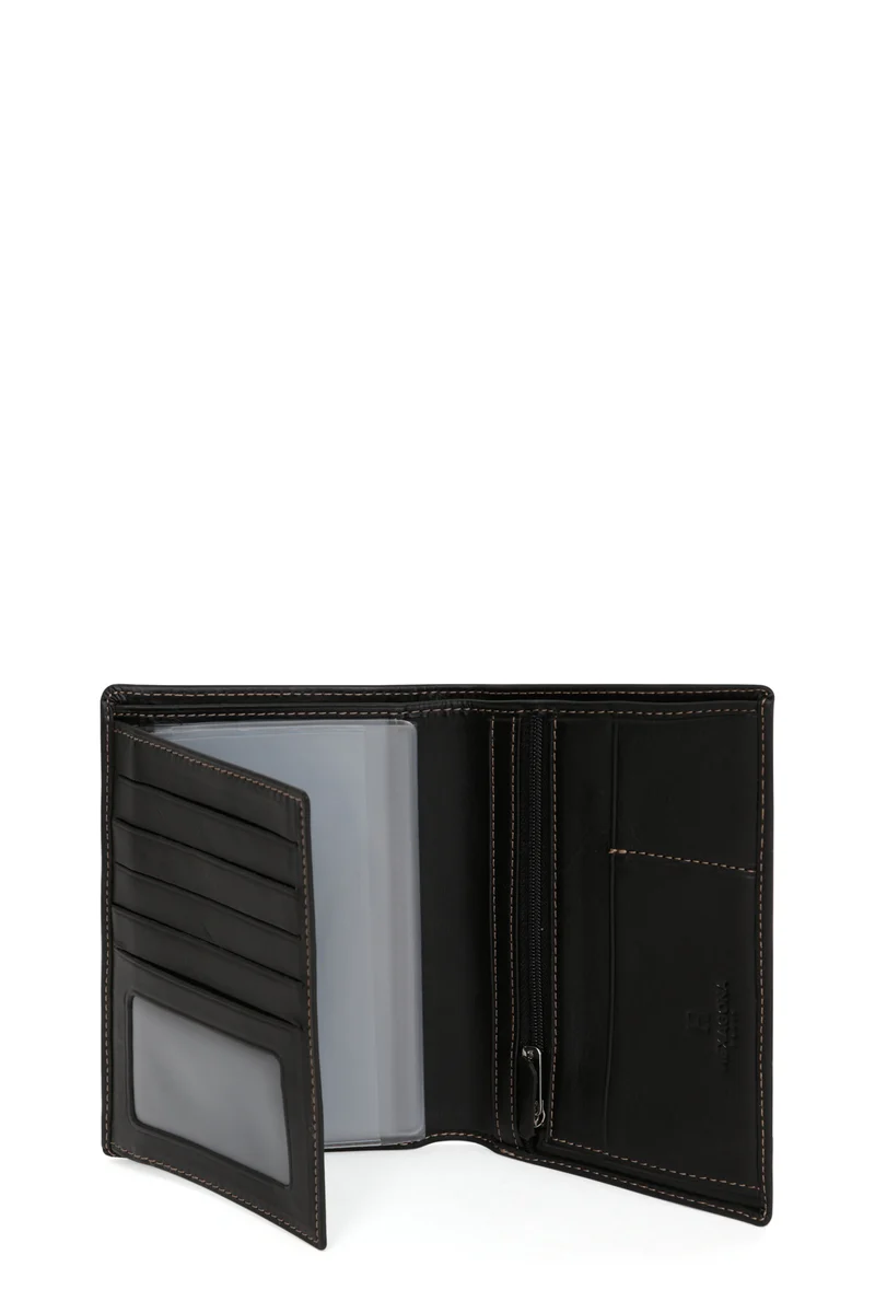 Portefeuille européen - 2 volets - Cuir