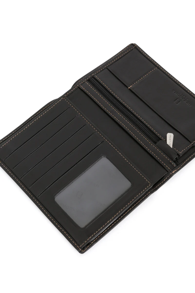 Portefeuille européen - 2 volets - Cuir