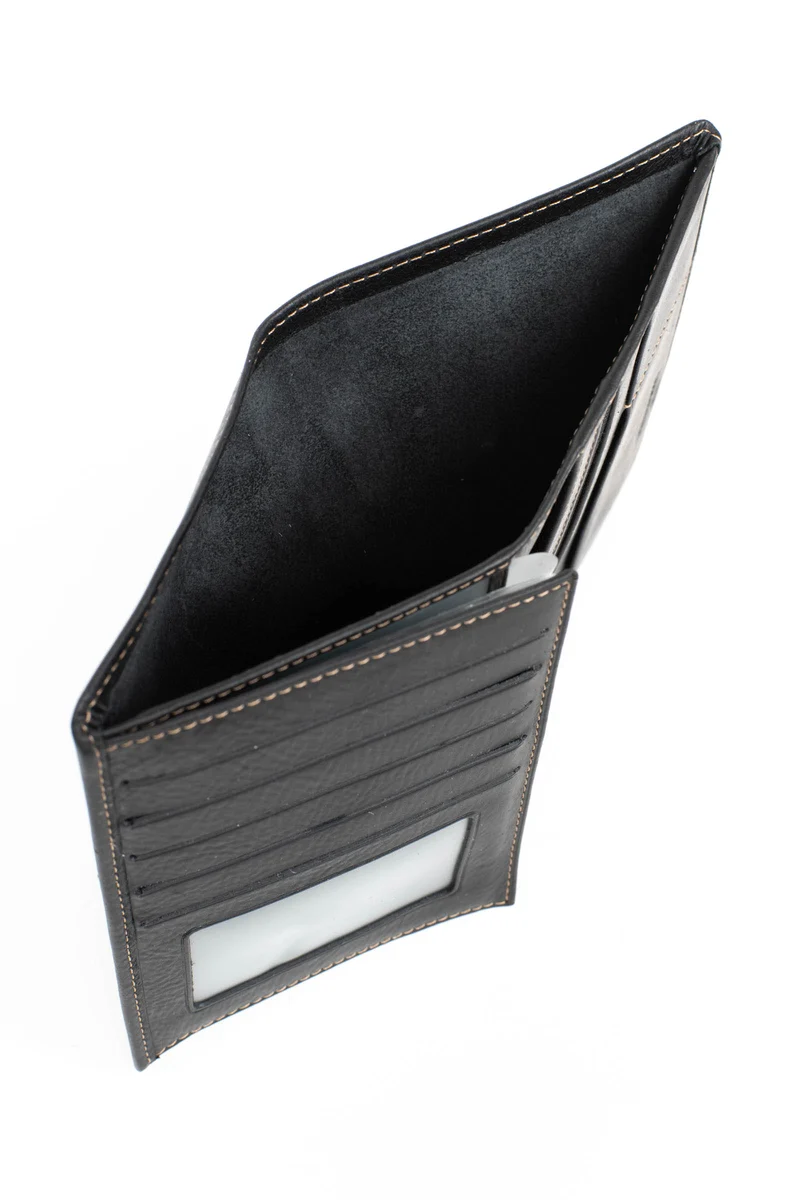 Portefeuille européen - 2 volets - Cuir