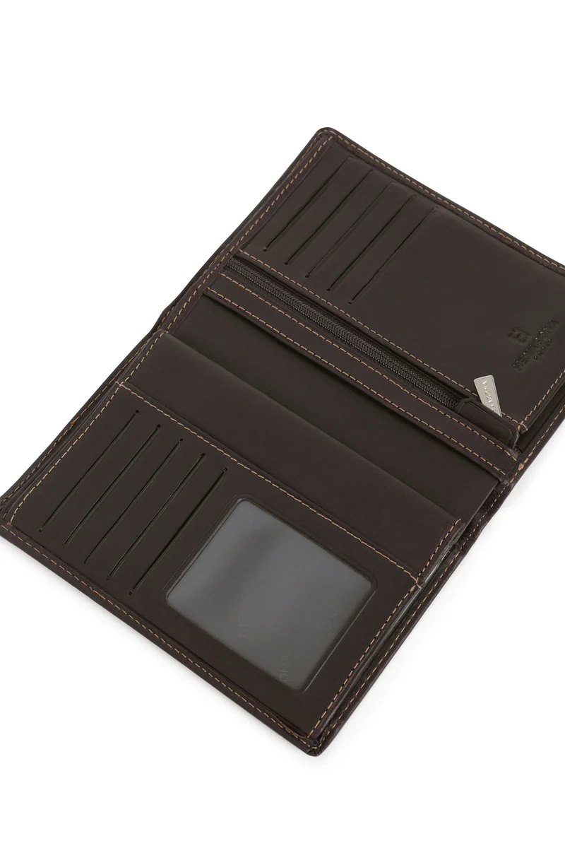 Portefeuille européen - 3 volets - Cuir
