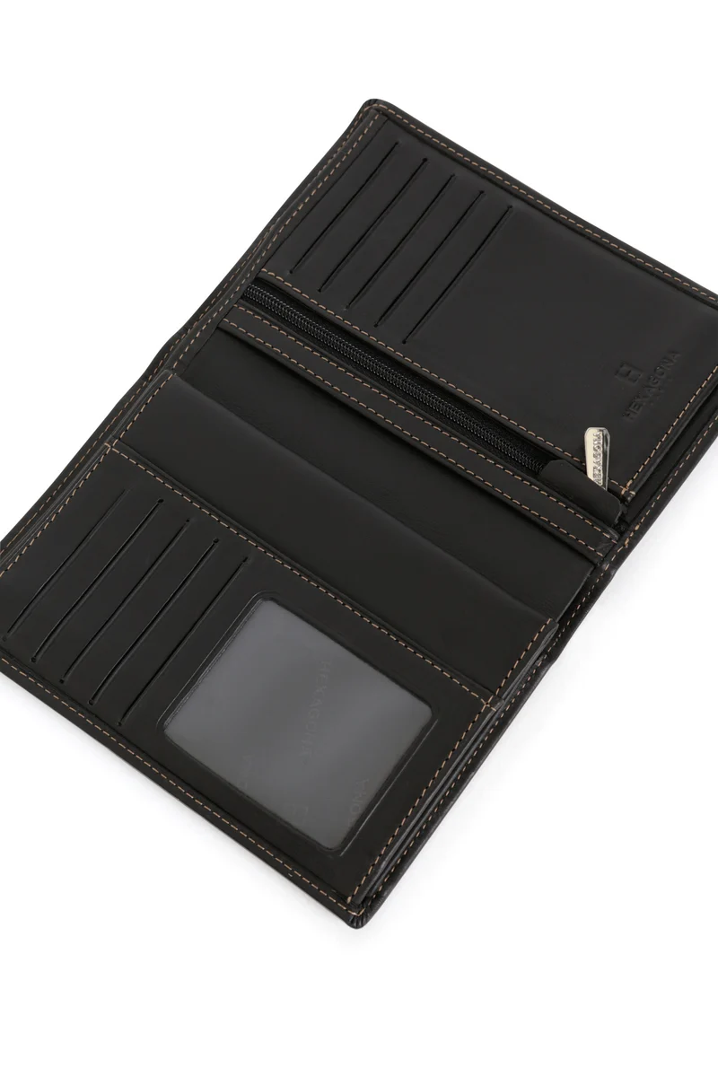 Portefeuille européen - 3 volets - Cuir
