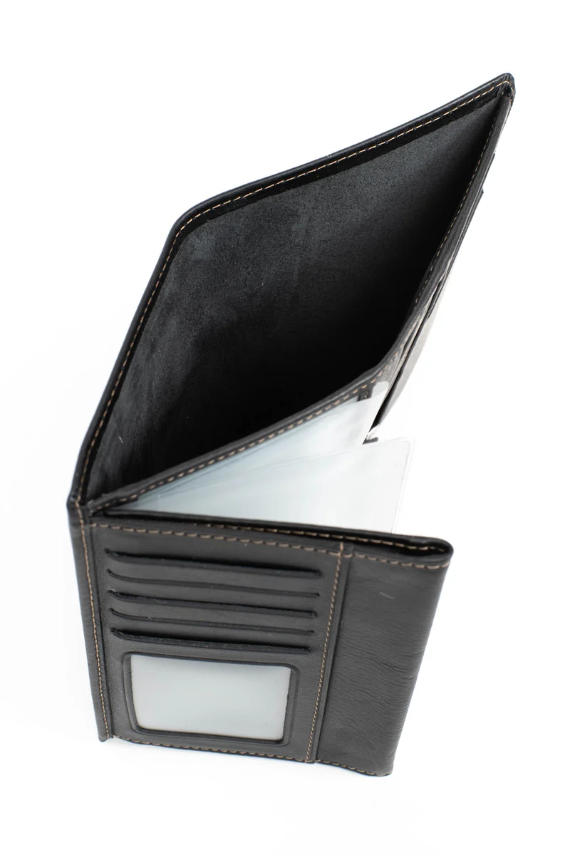 Portefeuille européen - 3 volets - Cuir