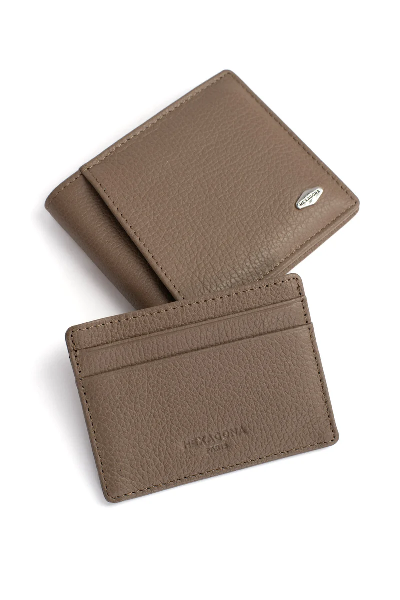 Portefeuille italien - 1 volet - Stop RFID - Cuir de vachette
