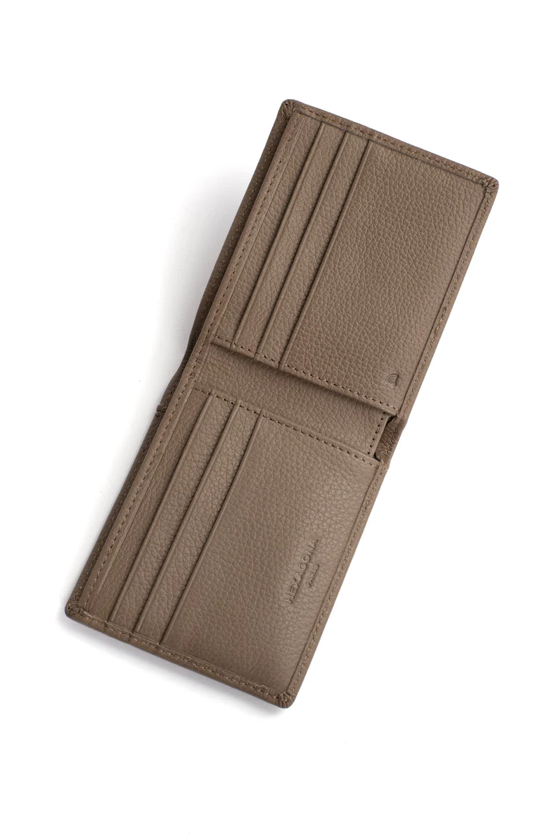 Portefeuille italien - 1 volet - Stop RFID - Cuir de vachette