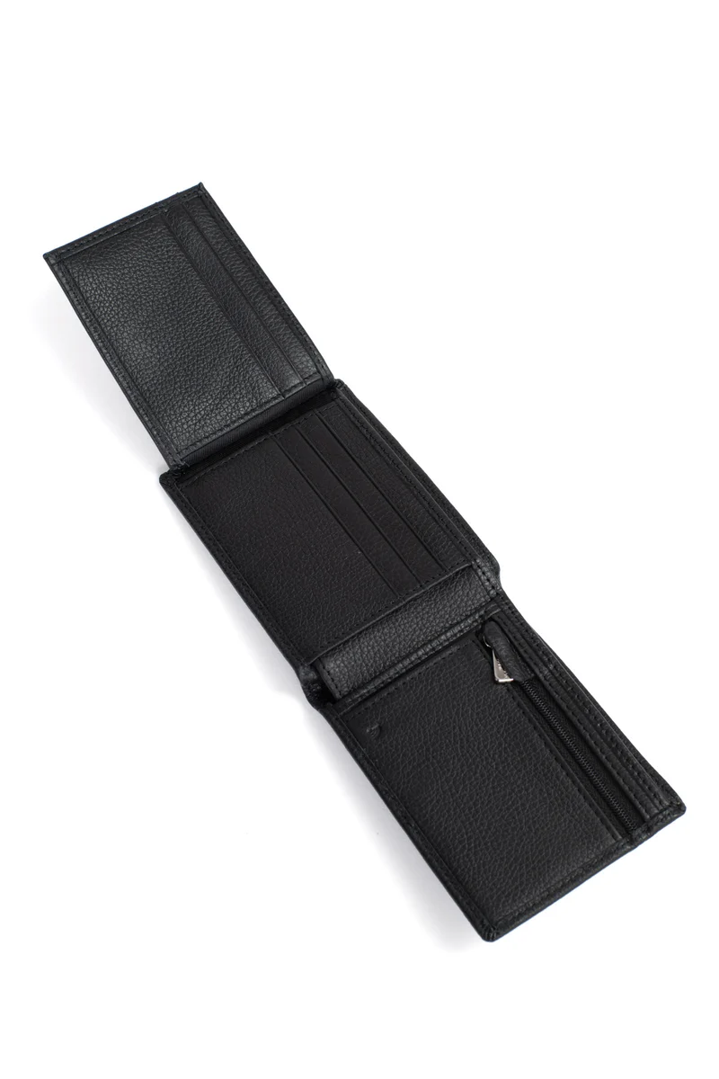 Portefeuille italien - 2 volets - Stop RFID - Cuir de vachette