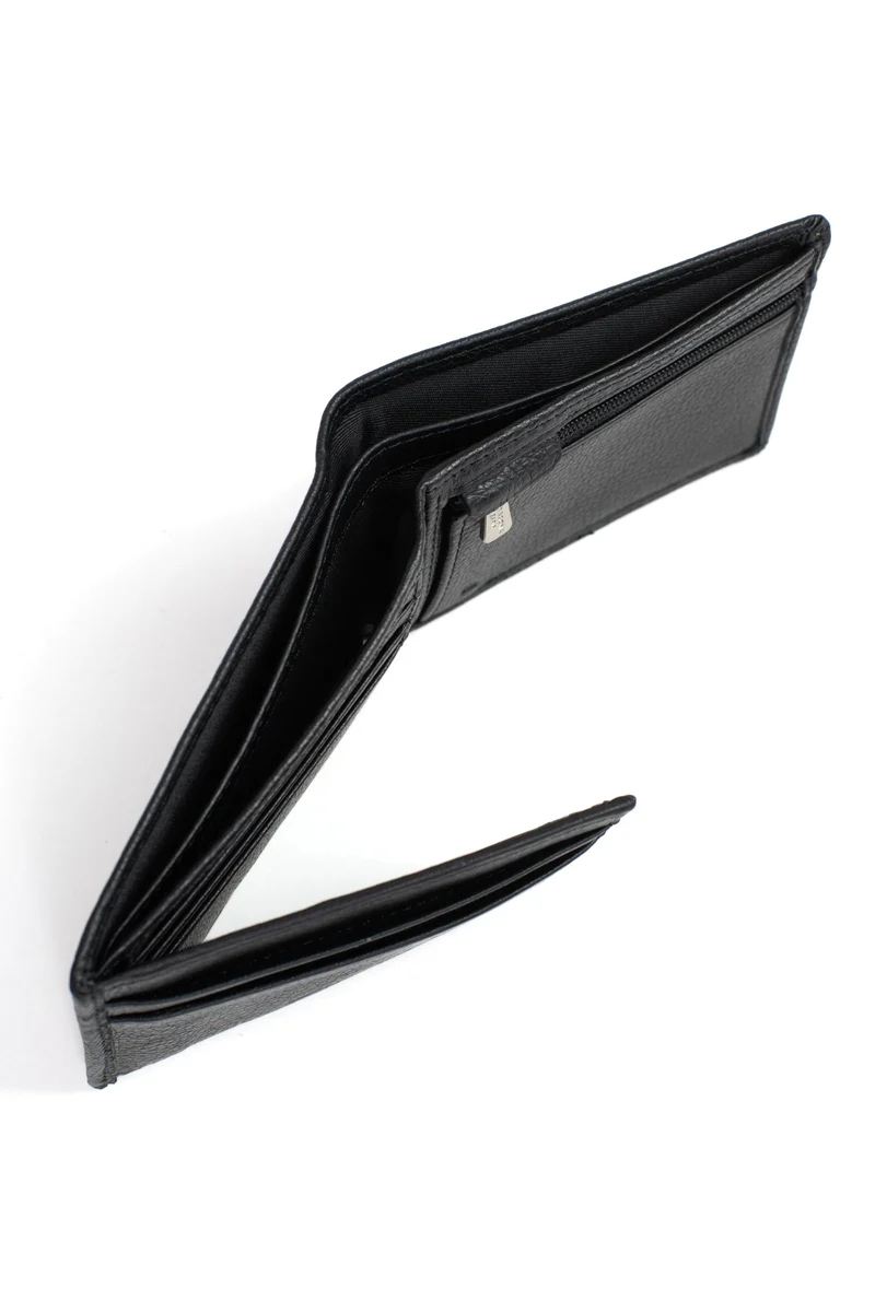 Portefeuille italien - 2 volets - Stop RFID - Cuir de vachette