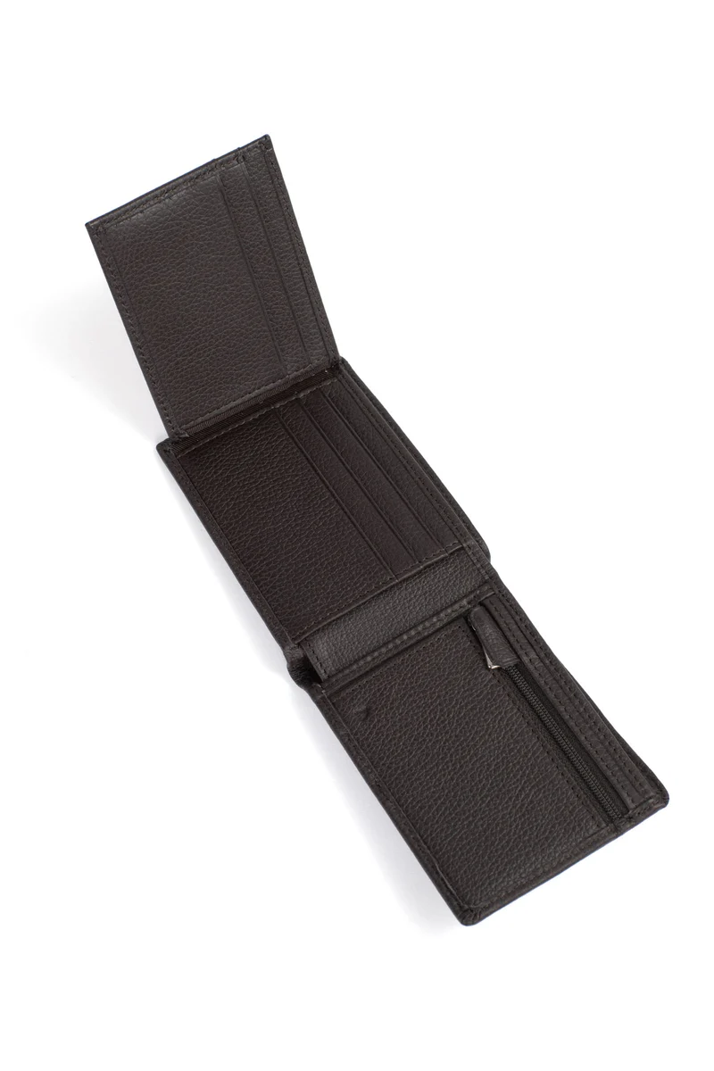 Portefeuille italien - 2 volets - Stop RFID - Cuir de vachette