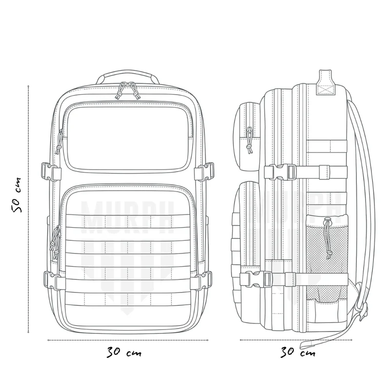 Sac à Dos Tactique 45L - Kaki