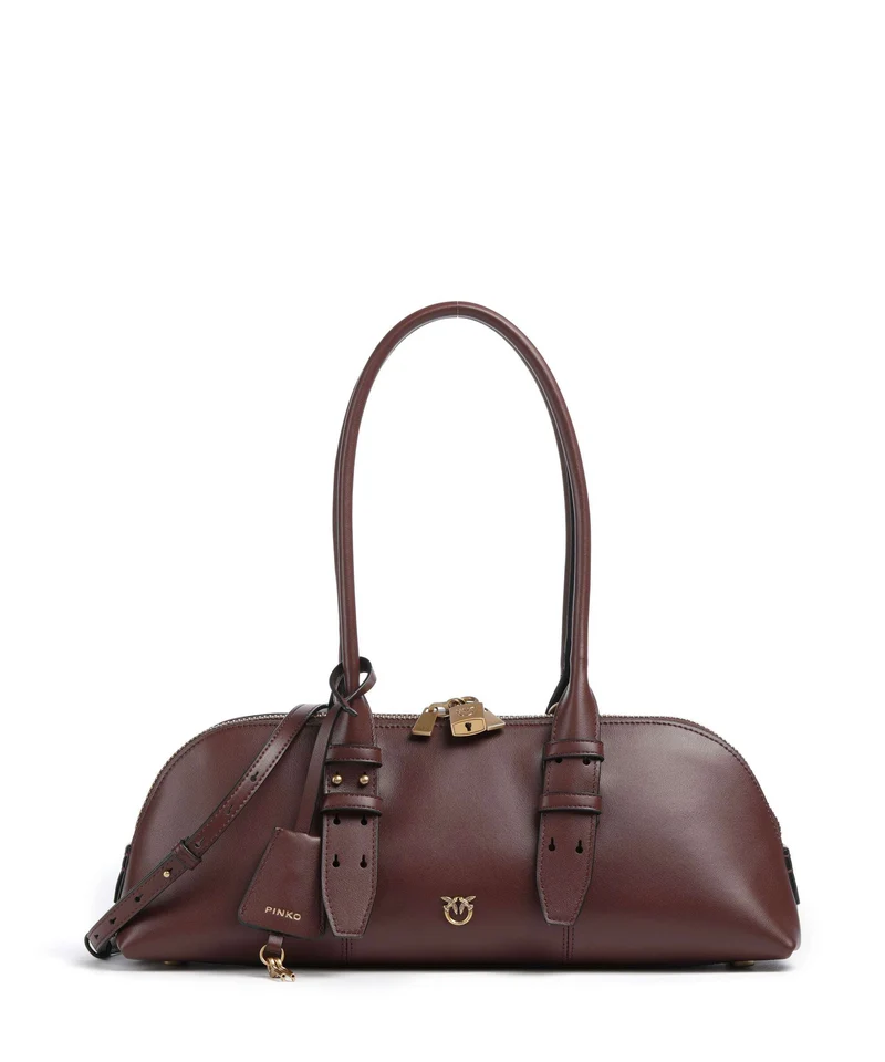 Pinko Bowling Horizontal Big Sac à main burgundy wine/antique gold