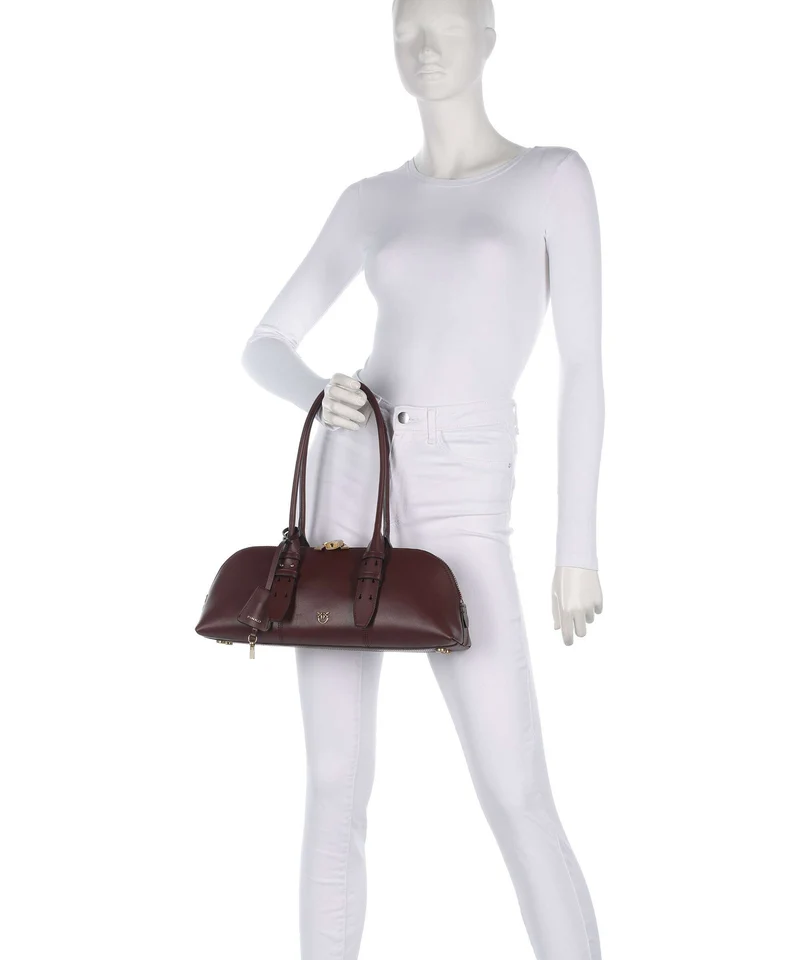 Pinko Bowling Horizontal Big Sac à main burgundy wine/antique gold