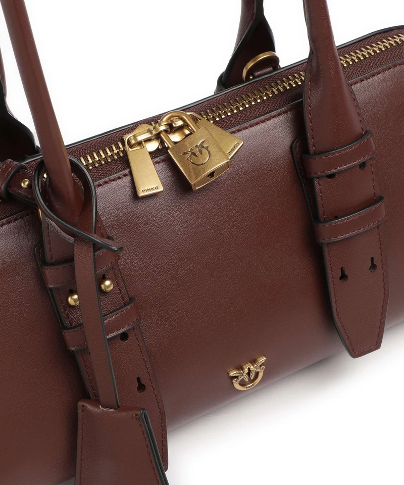Pinko Bowling Horizontal Big Sac à main burgundy wine/antique gold
