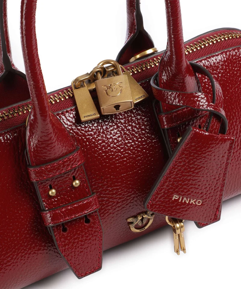 Pinko Bowling Horizontal Sac à main rosso scuro/antique gold