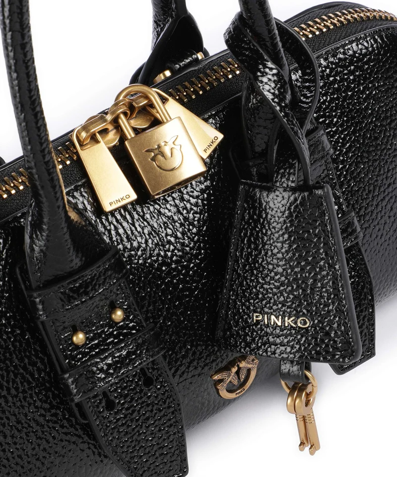 Pinko Bowling Horizontal Sac à main nero/antique gold