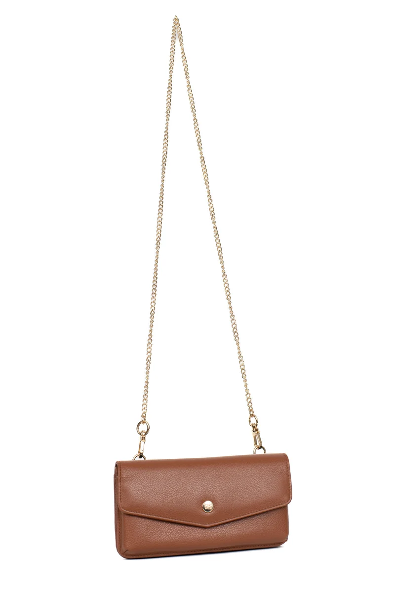 Pochette téléphone avec portefeuille - 1 volet - Stop RFID - Cuir