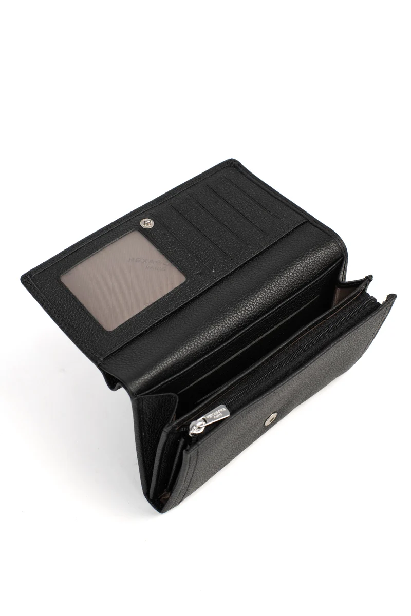 Portefeuille long - 1 volet - Stop RFID - Cuir