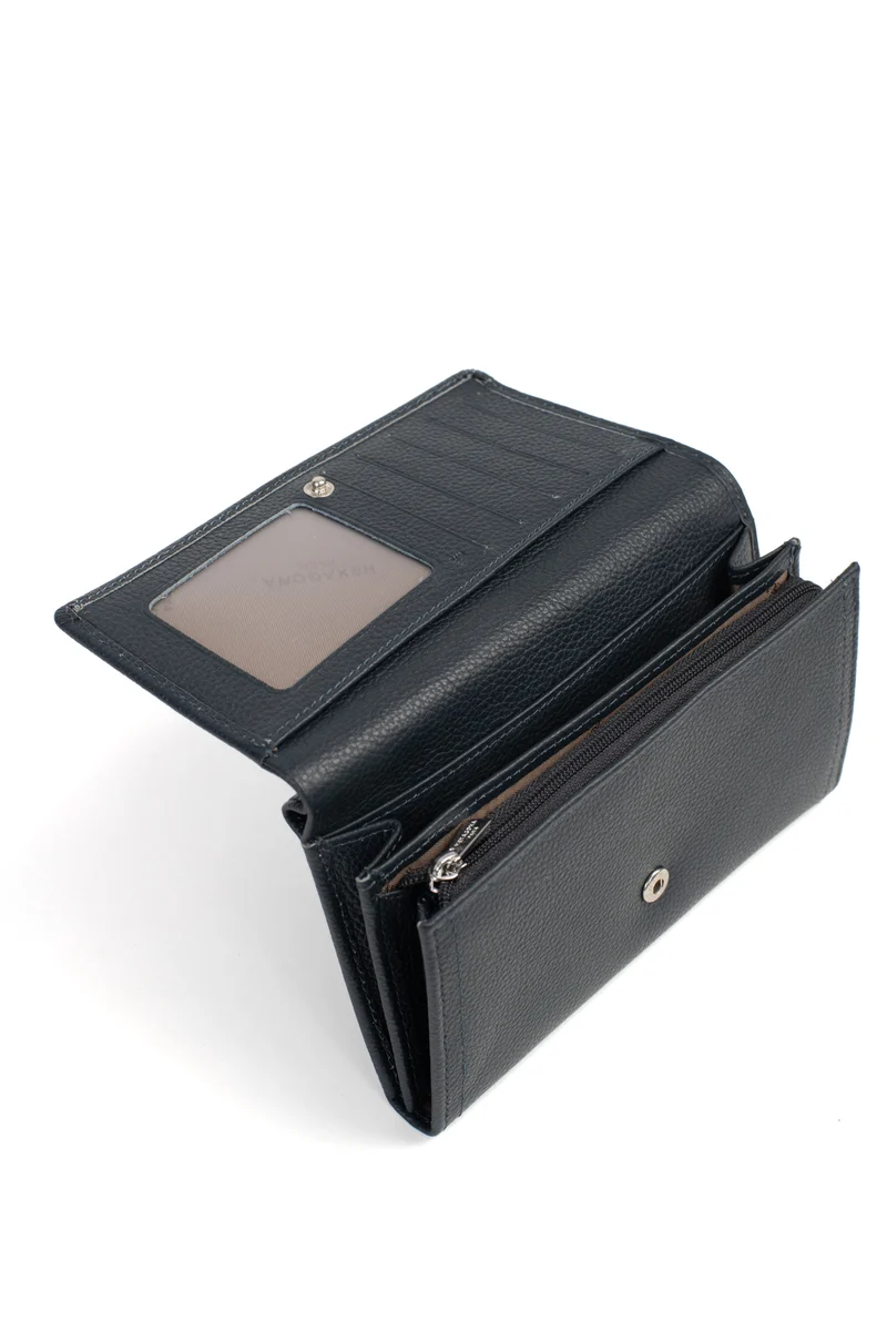 Portefeuille long - 1 volet - Stop RFID - Cuir