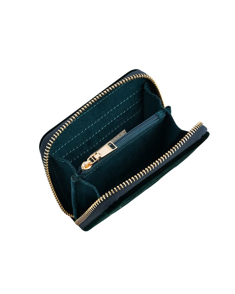 Green Fawn Embroidered Purse Small
