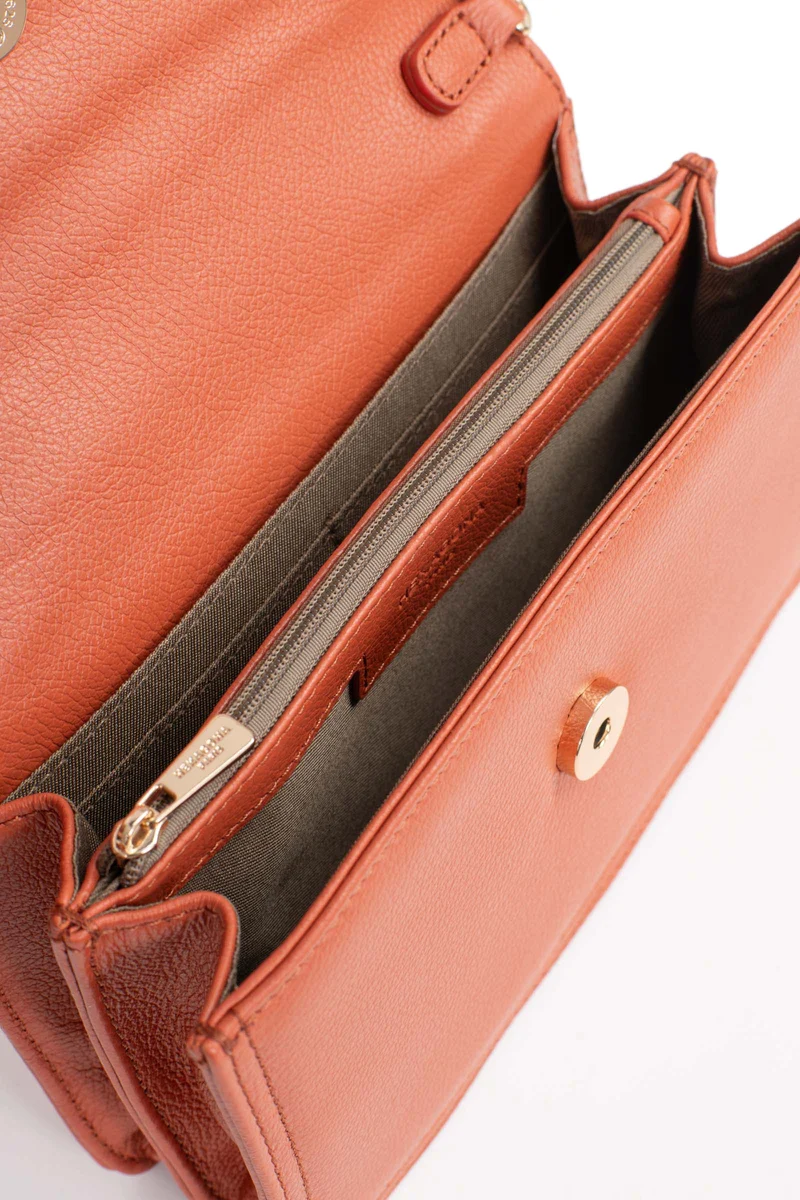 Sac porté travers avec portefeuille - Stop RFID - Cuir de vachette