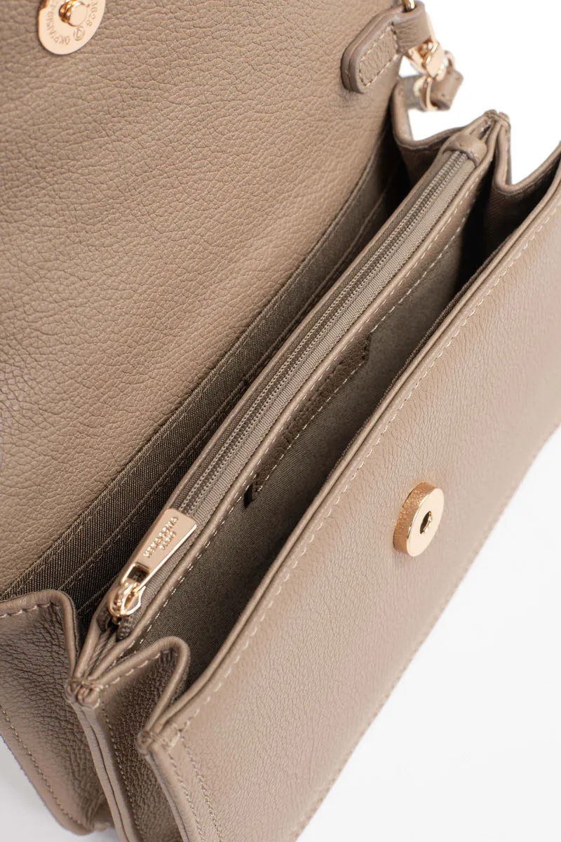 Sac porté travers avec portefeuille - Stop RFID - Cuir de vachette
