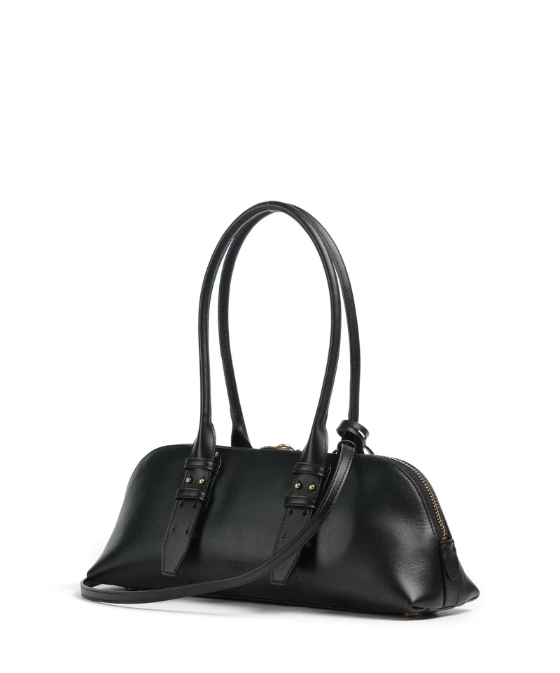 Pinko Bowling Horizontal Big Sac à main nero/antique gold