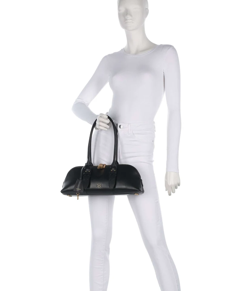Pinko Bowling Horizontal Big Sac à main nero/antique gold
