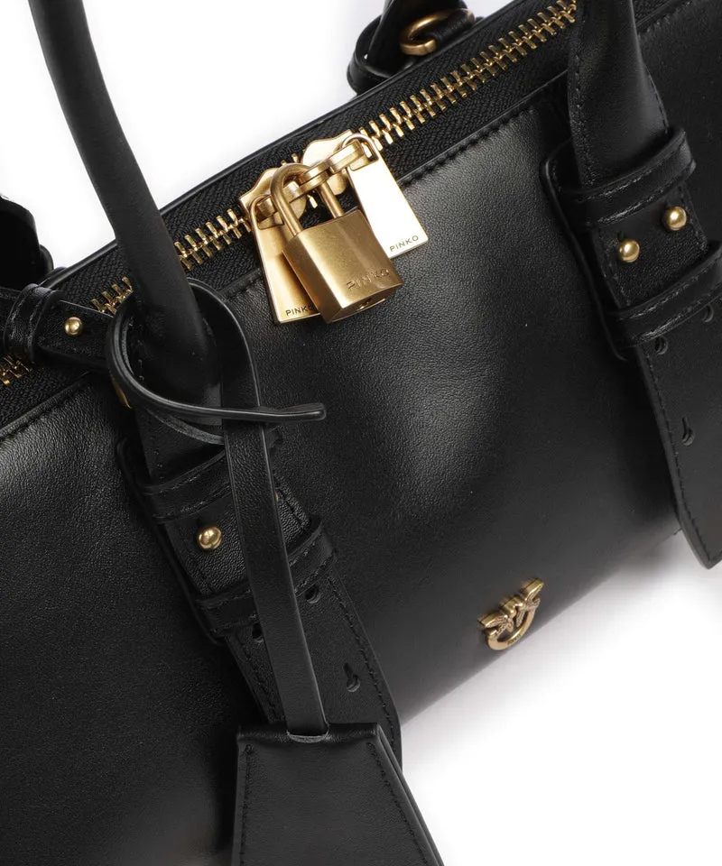Pinko Bowling Horizontal Big Sac à main nero/antique gold
