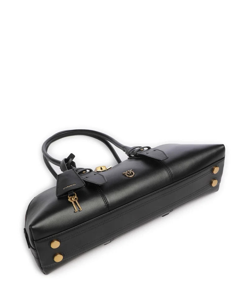 Pinko Bowling Horizontal Big Sac à main nero/antique gold