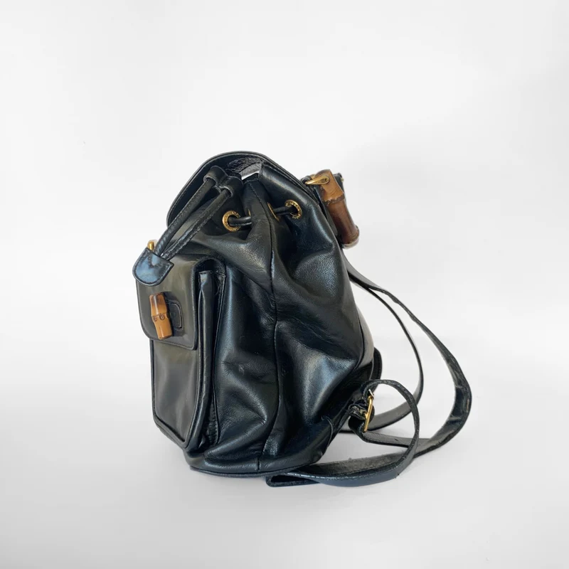 Gucci Sac à Dos Bambou Grand Cuir