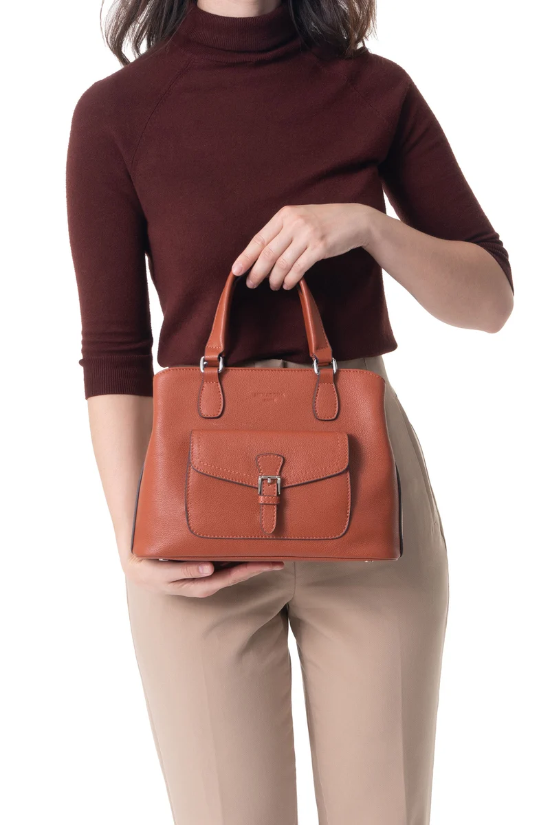 Sac porté main 2 poignées - Cuir