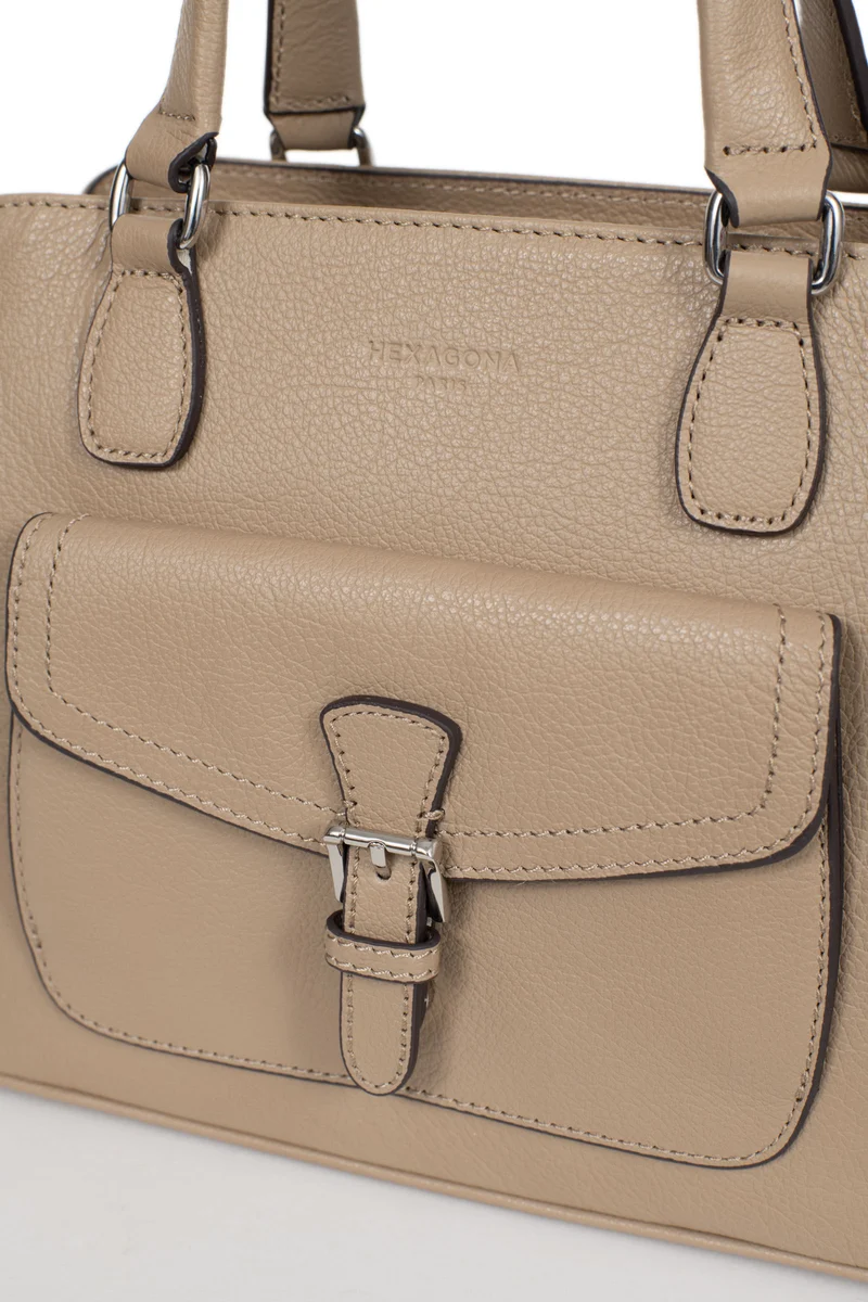 Sac porté main 2 poignées - Cuir