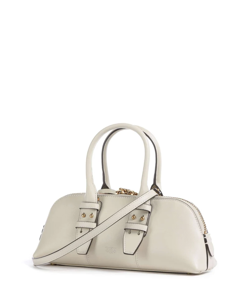Pinko Bowling Horizontal Sac à main bianco seta/antique gold