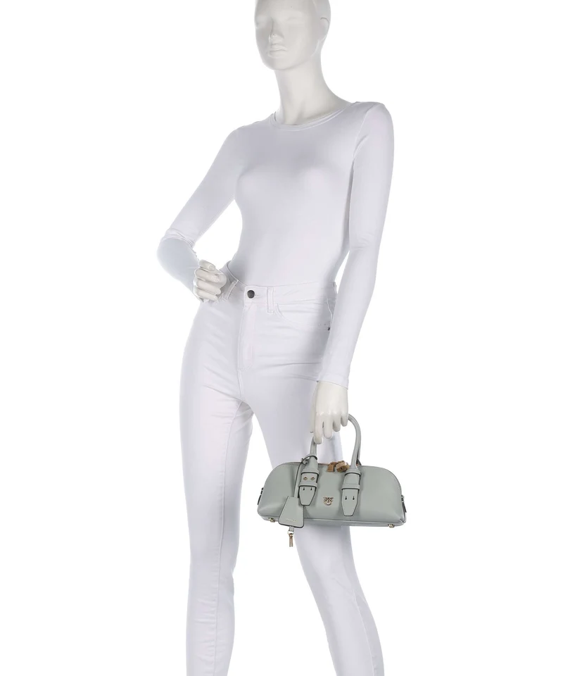 Pinko Bowling Horizontal Sac à main grigio perla/antique gold