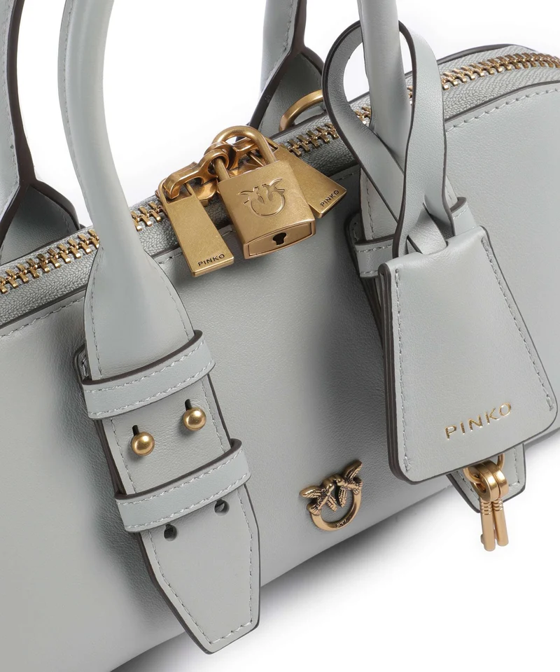 Pinko Bowling Horizontal Sac à main grigio perla/antique gold