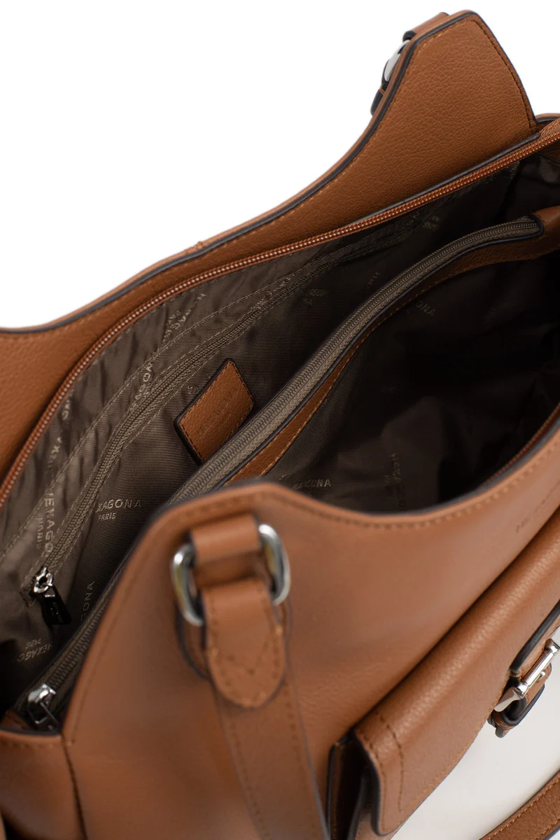 Sac porté épaule 2 anses - Cuir