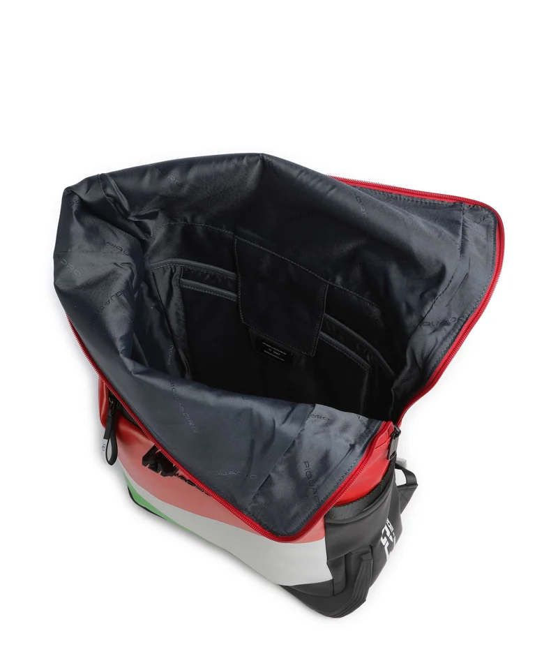 Piquadro Ducati C2OWD Sac à dos roll-top green/white/red