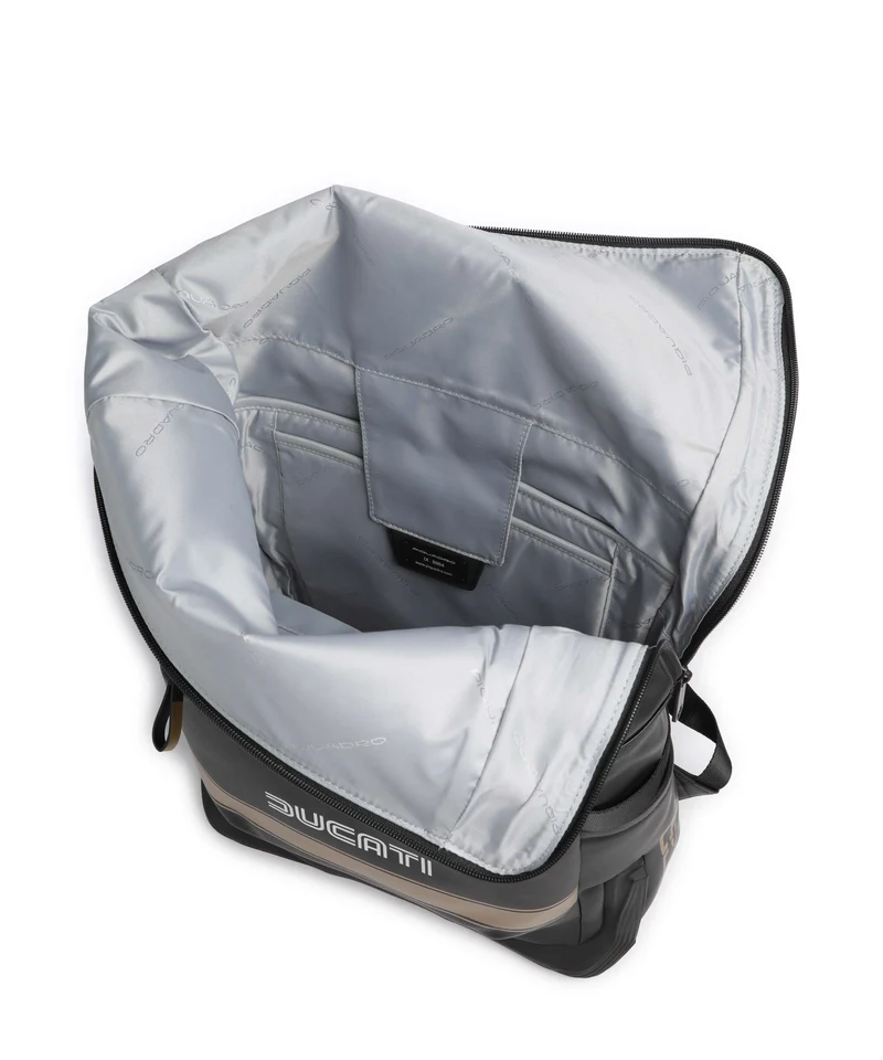 Piquadro Ducati C2OWD Sac à dos roll-top black/gold