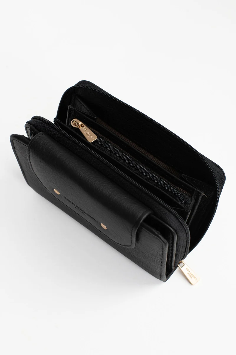 Portefeuille - 2 volets - Stop RFID - Cuir de vachette
