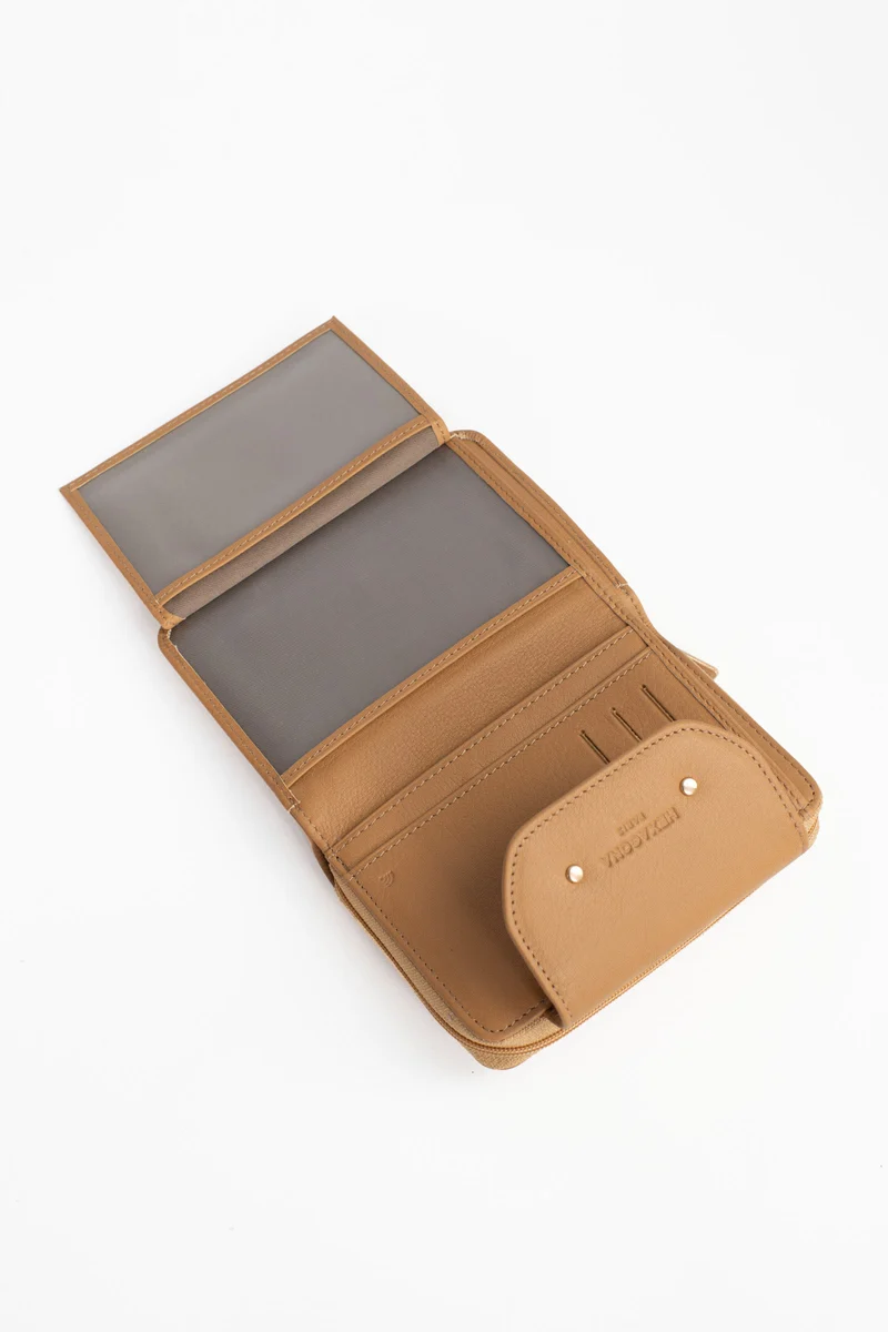 Portefeuille - 2 volets - Stop RFID - Cuir de vachette