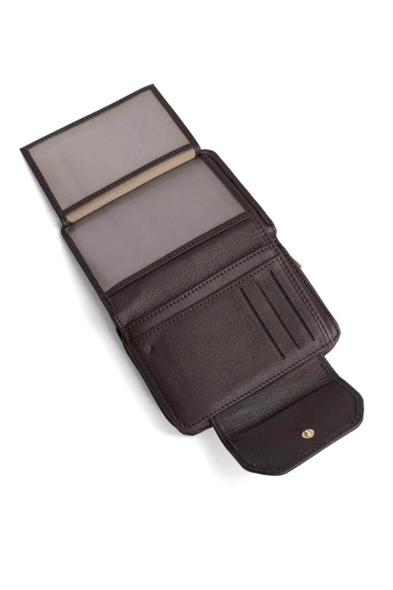 Portefeuille - 2 volets - Stop RFID - Cuir de vachette