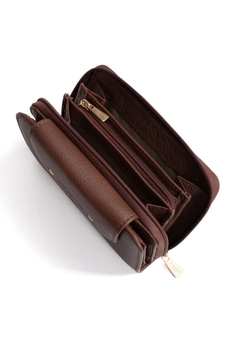 Portefeuille - 2 volets - Stop RFID - Cuir de vachette