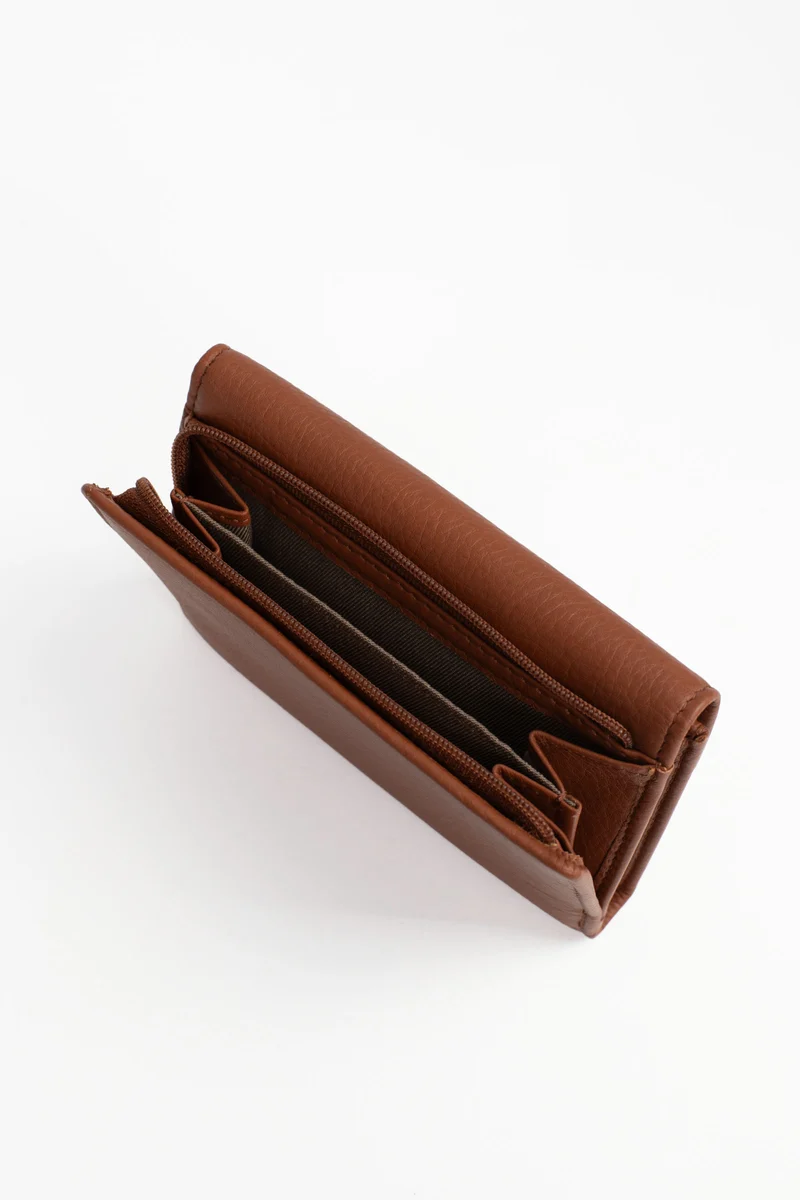 Portefeuille - 1 volet - Stop RFID - Cuir de vachette