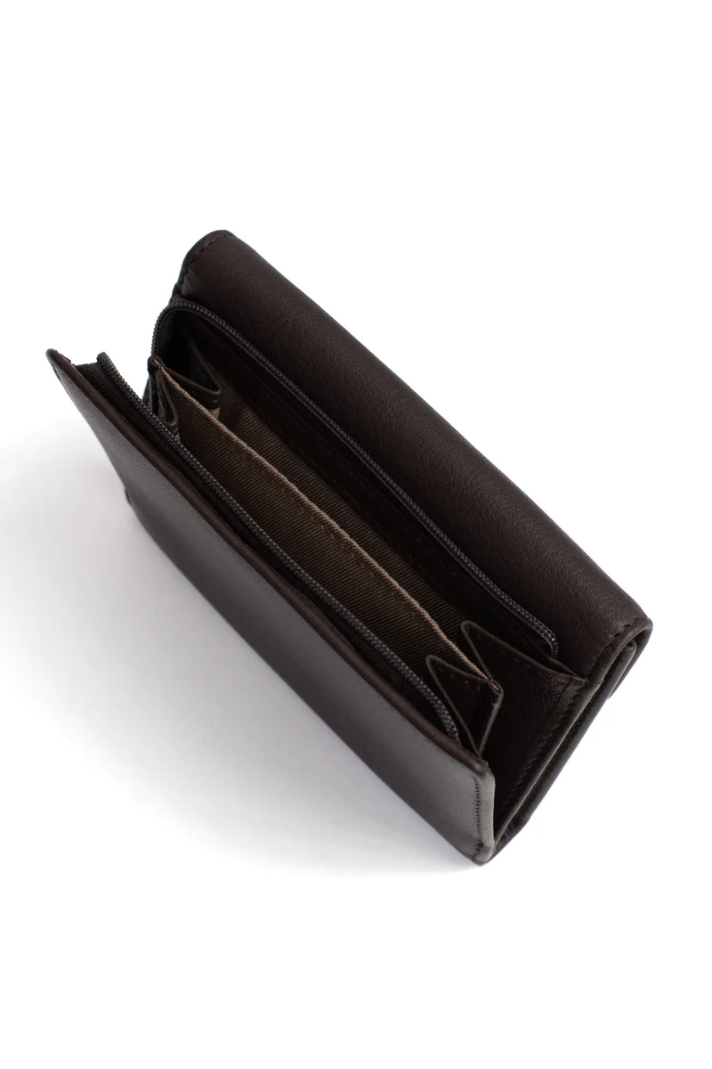 Portefeuille - 1 volet - Stop RFID - Cuir de vachette