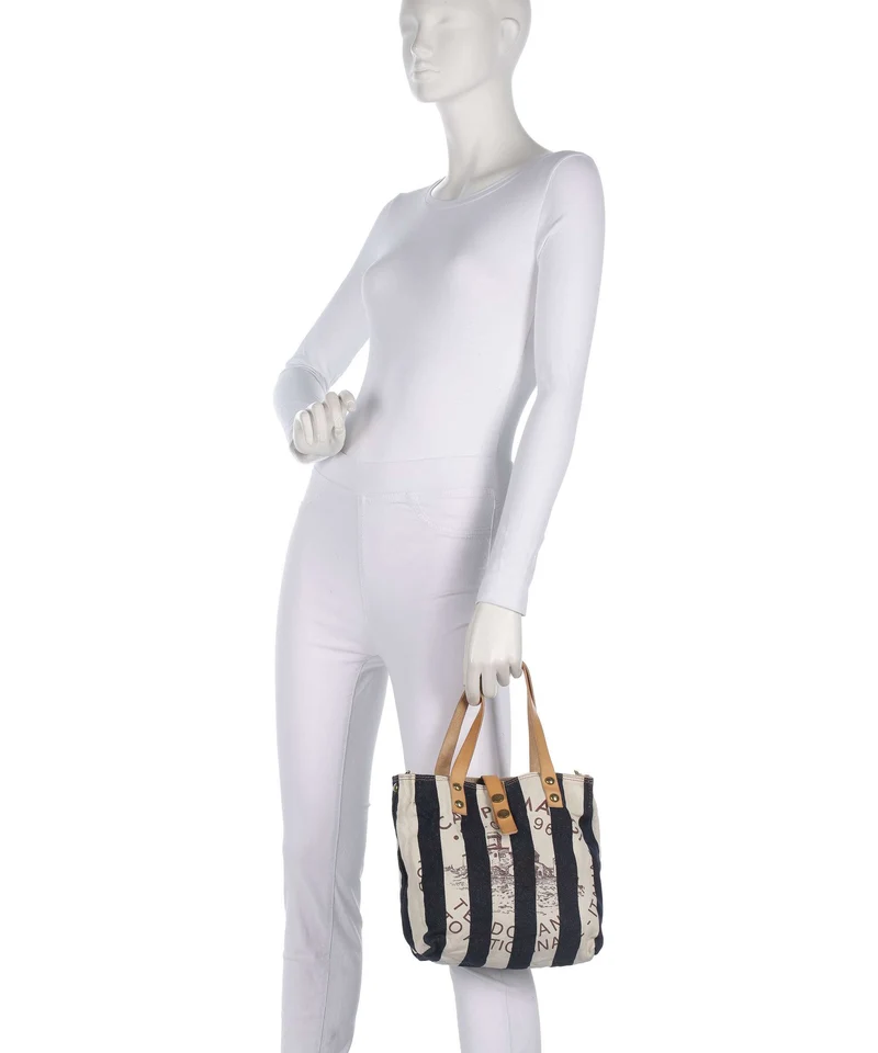 Campomaggi Cabas blue/beige