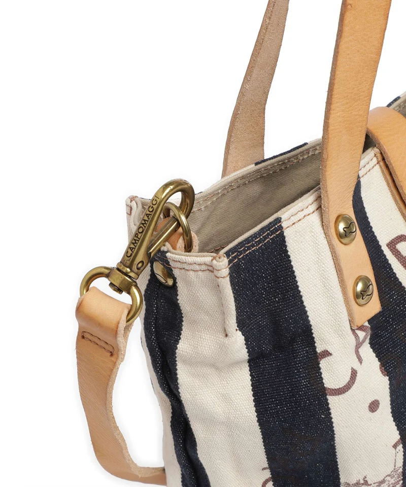 Campomaggi Cabas blue/beige