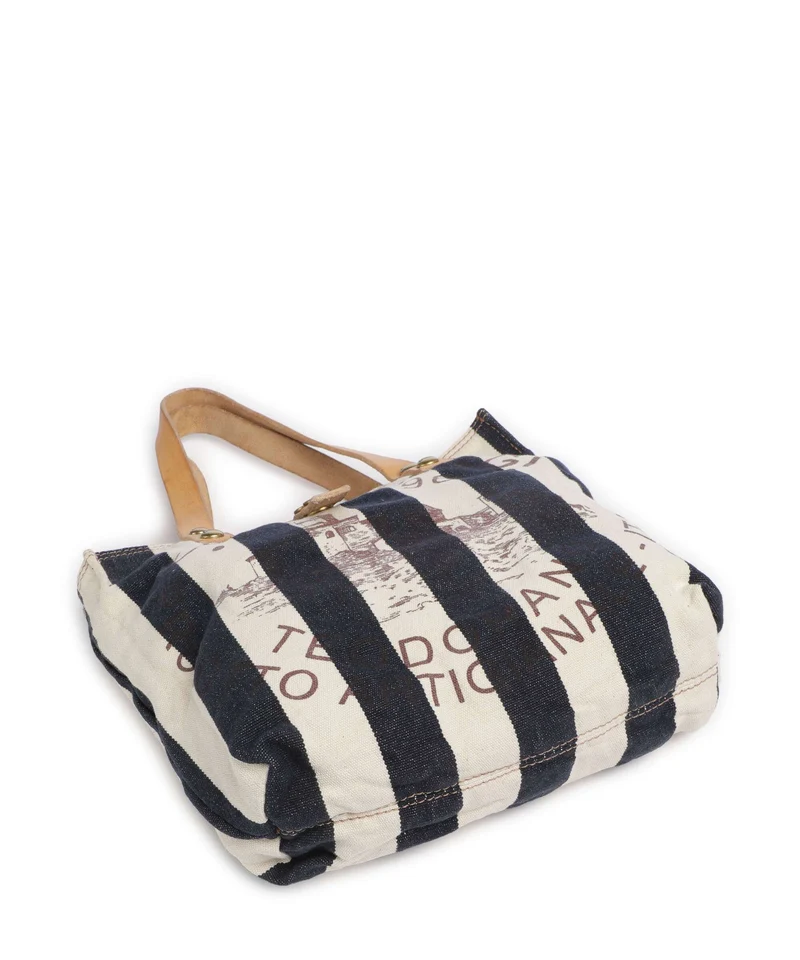 Campomaggi Cabas blue/beige